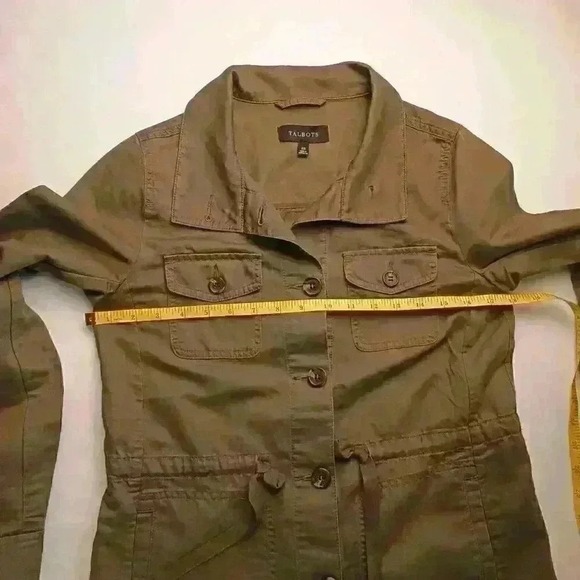 Talbots Womans Utility Jacket Size XS Army Green Streetwear Skater Grunge - Picture 7 of 8